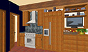 3D Model of Cooktop & Refrigerator Wall